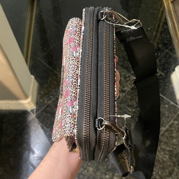 Ed hardy Cheetah double crossbody bag - Picture 3 of 5